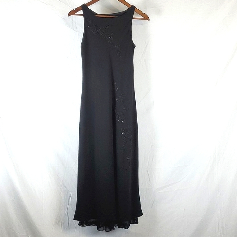 Vintage 90s Y2K Whimsigoth Beaded LBD Jones New York‎